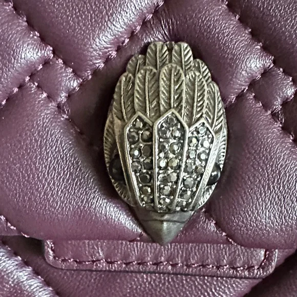 Kurt Geiger Plum Quilted Shoulder Bag - Picture 2 of 13